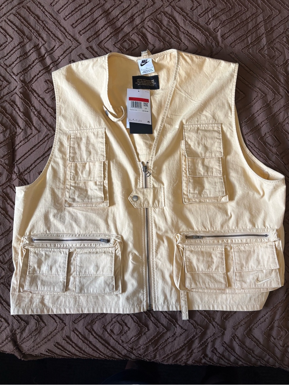 Nike Men’s Light Cream Tan Utility Cargo Vest